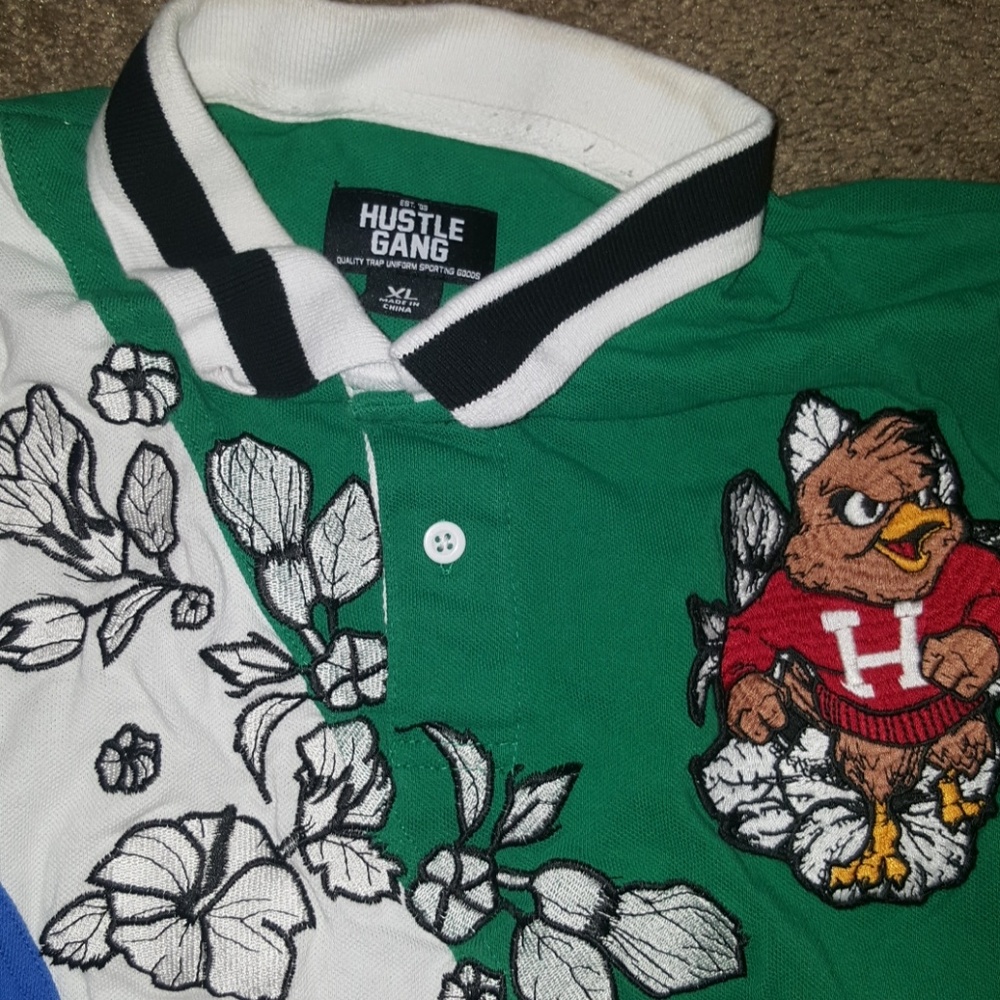 Hustle Gang collared polo shirt